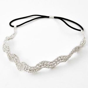 Bridal Party Fun Gift Silver Crystal Head Band